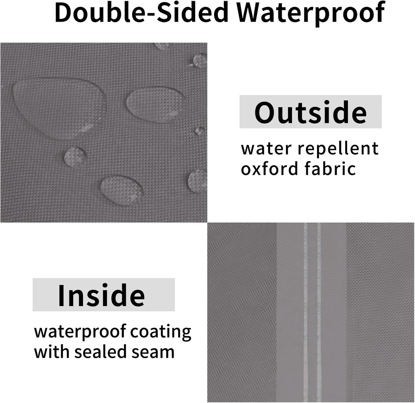 Waterproof Patio Lounge Chair Cover UV Resistant Outdoor Chaise Lounge Covers with Tape Sealed Seam(1 Pack-78Wx35.5Dx33H Inch, Grey)