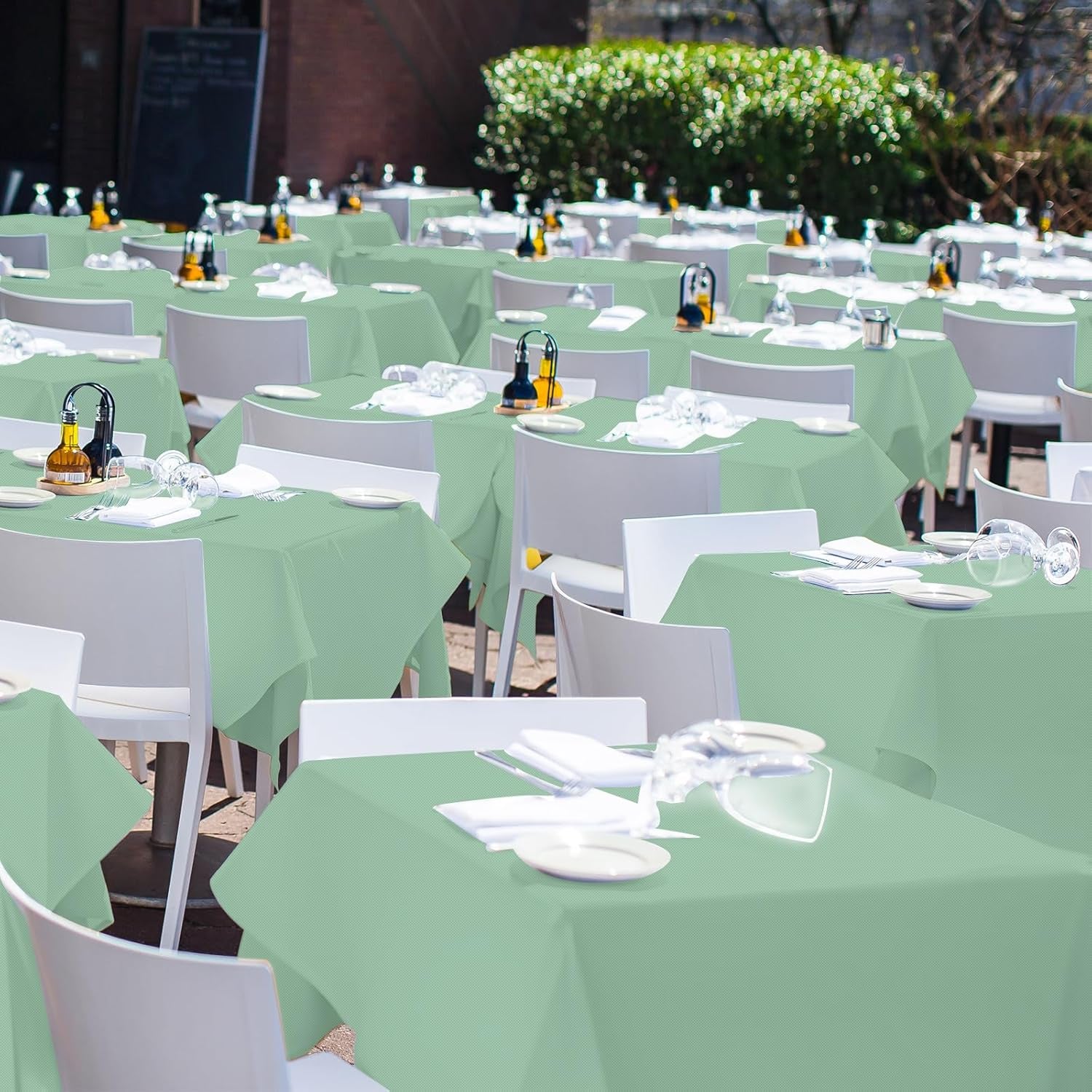 54 Inch×300 Feet Sage Green Tablecloth Roll Disposable Rectangle Light Green Table Cloth Roll Plastic Table Covers with Slide Cutter for Birthday Bridal Wedding Baby Shower Party Decorations