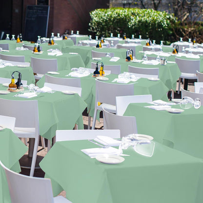54 Inch×300 Feet Sage Green Tablecloth Roll Disposable Rectangle Light Green Table Cloth Roll Plastic Table Covers with Slide Cutter for Birthday Bridal Wedding Baby Shower Party Decorations