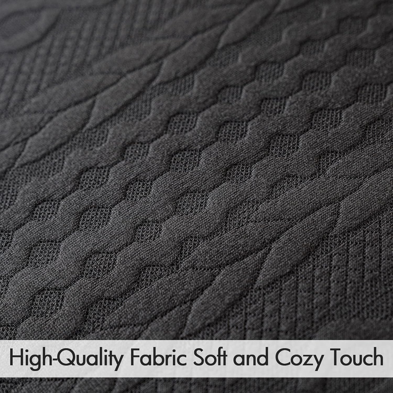 Fall Decorative Throw Pillow Covers Set of 2 Super Soft Modern Stretchy Embossed Patterned Cushion Covers for Halloween Farmhouse Couch Sofa Livingroom Bed,Black 18X18 Inch