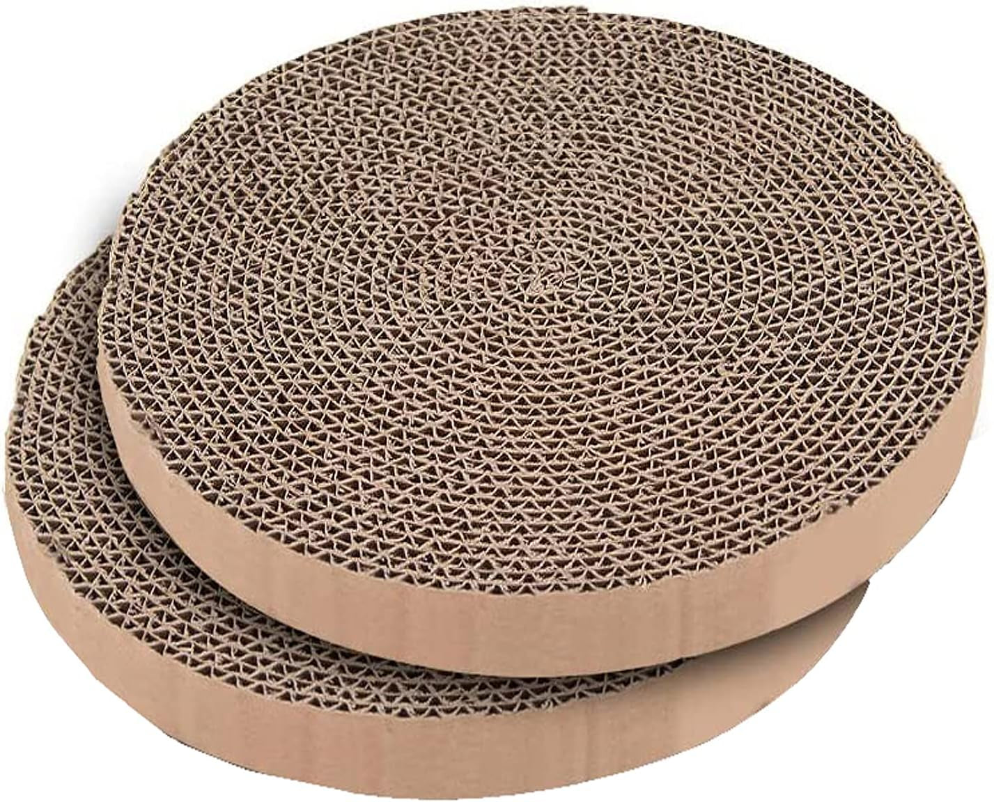 Cat Scratcher Replacement Pad, 2 Pack, Tighter and Stronger Roll, Non-Toxic, Extra-Thick Cardboard, Protect Furniture