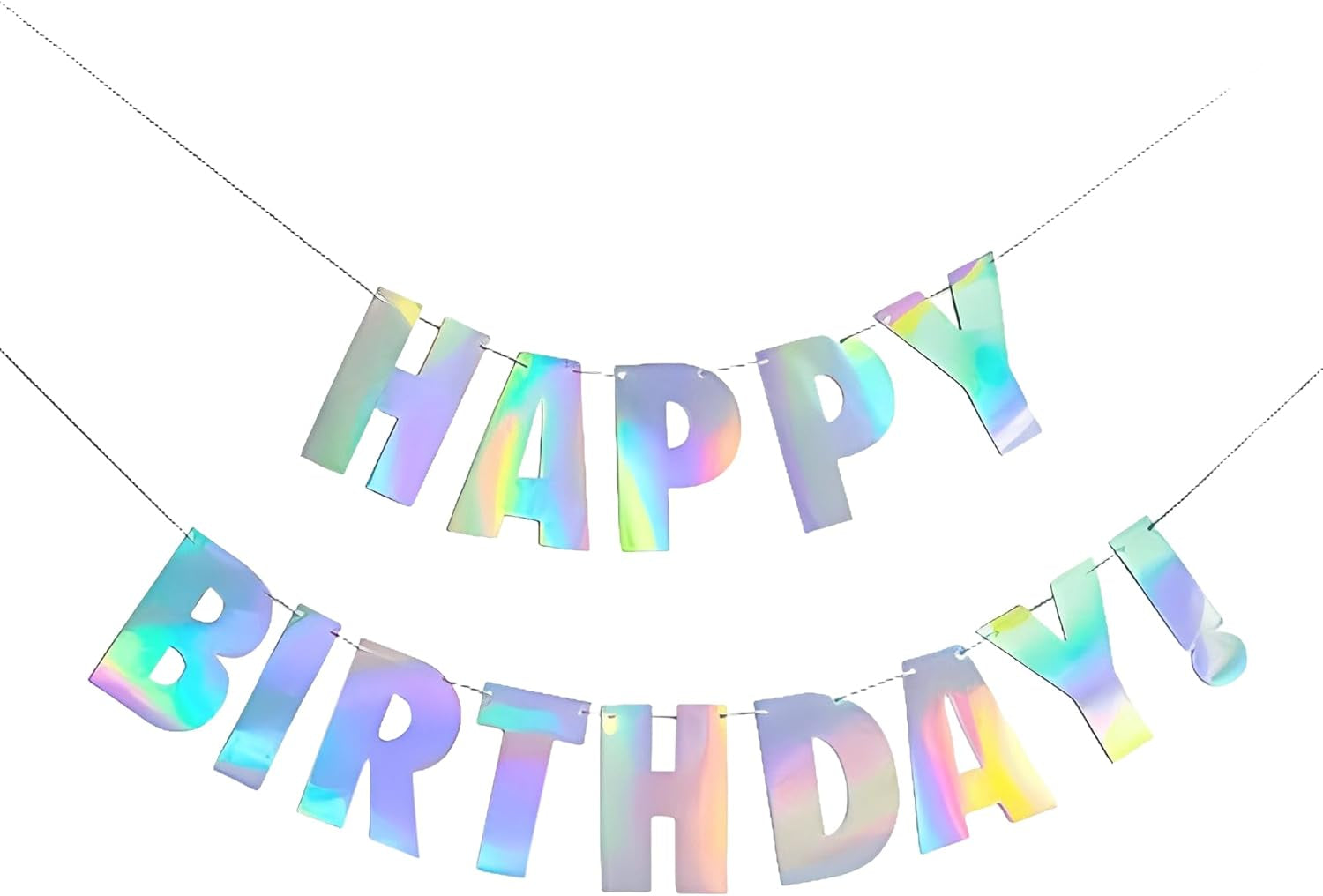 Blue Tinsel Curtain Party Backdrop and Holographic Banner for Frozen Decorations