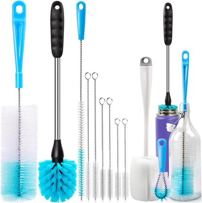 11 Pack Bottle Brush & 6 Pack Dish Brush Set for Kitchen Cleaning