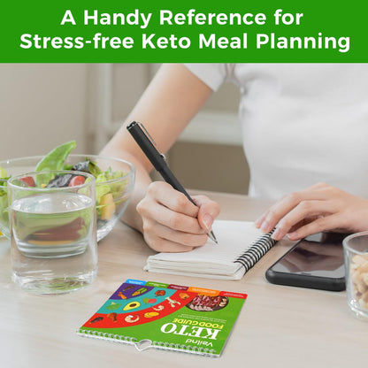 Keto Cheat Sheets Magnets Booklet, Keto Diet Guide for Beginners, Keto Diet Book Magnetic Chart, Keto Cookbook Weight Loss Low Carb Ketogenic Diet Foods Meal Plan