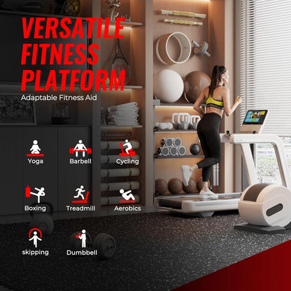 0.79-Inch Interlocking Rubber Gym Flooring Tiles for Home Fitness and Exercise Equipment Protection