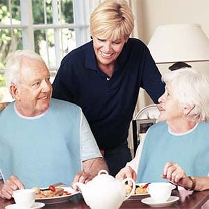 3 Pack Premium Unisex Adult Bibs for Elderly Women Men, Waterproof Bib for Eating, Adjustable and Washable (Blue)