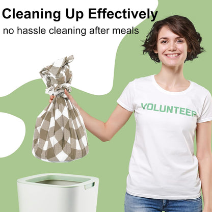 4 Packs Buffalo Disposable Table Cloth, 54 X 108 Inch Waterproof Plastic Tablecloth, Rectangle Khaki and White Checkered Table Covers for Fall, Thanksgiving Decorations