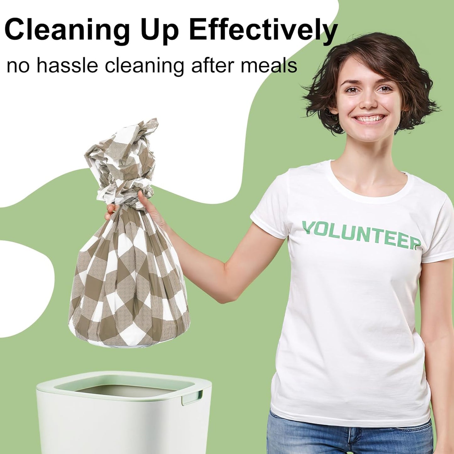 3 Packs Buffalo Disposable Table Cloth, 54 X 108 Inch Waterproof Plastic Tablecloth, Rectangle White and Khaki Checkered Table Covers for Picnic, Birthday, Party