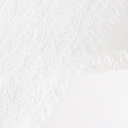 6 Pack Ivory White Cotton Linen Napkins with Fringe Thanksgiving Fall Cloth Napkins Set of 6 Boho Handmade Dinner Table Napkins Bulk for Wedding Baby Shower Christmas Parties, 17 X 17 Inches