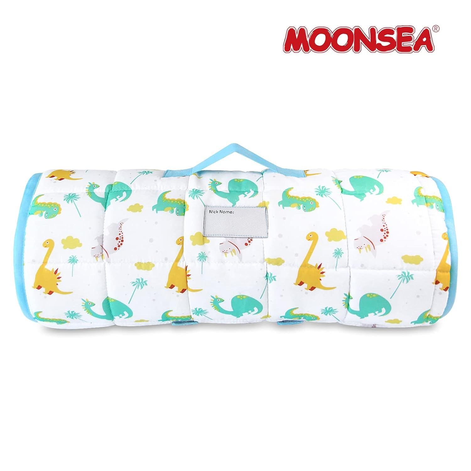 Nap Mat for Toddlers Dinosaur and Fleece Minky Blanket, Lightweight Perfect for Kids Preschool, Daycare, Travel Sleeping Bag Boys Girls, 21" X 50" Fit on a Standard Cot