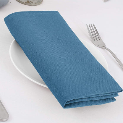 Cloth Napkins Set of 12 (18" X 18") Linen Textured Dinner Napkins Waterproof Extra Soft Thick Durable Reusable Napkins with Hemmed Edges for Dinners, Weddings and Everyday Use, Ink Blue
