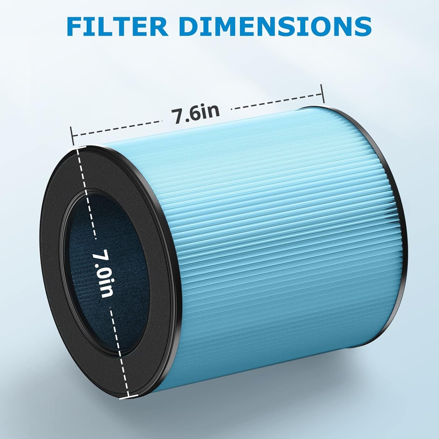 MK03 Air Filter Replacement - 2 Pack, 4-In-1 HEPA Filter Compatible with POMORON MJ003H Air Purifier, Replaces MG03JHLX/DH-JH03/MJ003H-RF