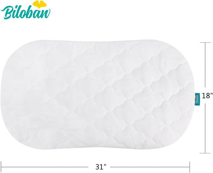 Bassinet Mattress Cover Compatible with Halo Bassinest Swivel Sleeper Bassinet Mattress Only, Waterproof and Soft White