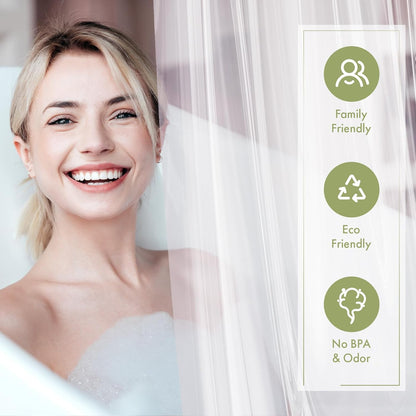 Small Shower Curtain Liner, 36X72 Stall Plastic Clear Shower Curtain Liner, PEVA Cute Narrow Shower Liner, Stand up Shower Curtain Liners with 2 Magnets and 6 Rustproof Grommet Holes