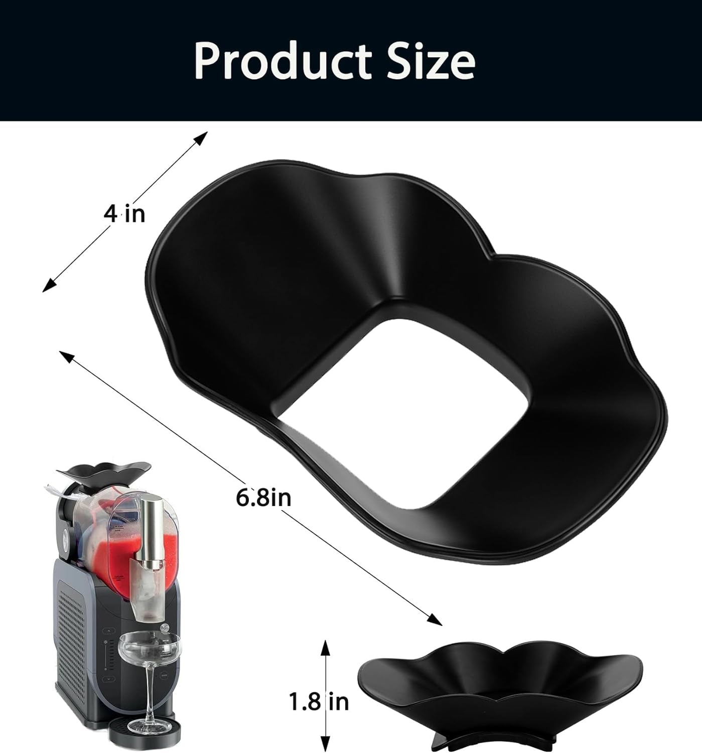 Funnel for Ninja Slushie Machine,Anti-Splash Flow Hood Prevent the Liquid from Spilling for Ninja Slushie Machine Fs301&Fs300,Slushie Machine Accessories
