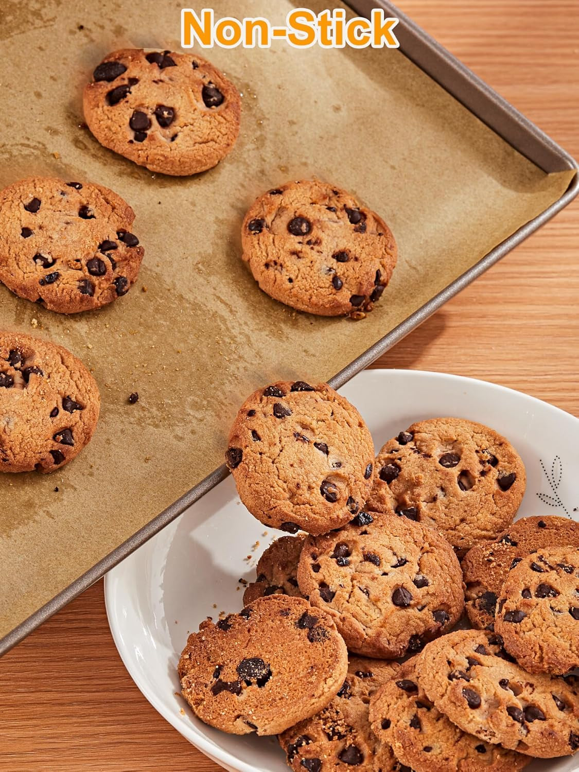 Parchment Paper Roll for Baking, 15 in X 108 Ft, 135 Sq.Ft, Non-Stick Unbleached Parchment Paper, Oven Baking Paper with Slide Cutter, for Kitchen Baking Cooking Grilling Steaming