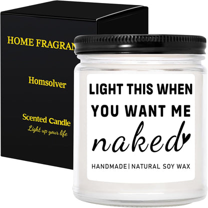 Gifts for Boyfriend Husband Men Couples, Funny Birthday Anniversary Wedding Valentines Christmas Romantic Gifts for Boyfriend, Husband, Men, Naughty Unique Lavender Candle