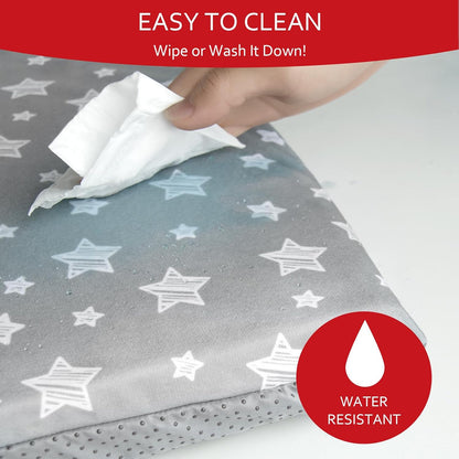 Baby Playpen Mat Cover (Only Cover) Fit for 50" X 50" Baby Playpen Mat, Non Slip Waterproof Playpen Mat Protector 50" X 50"