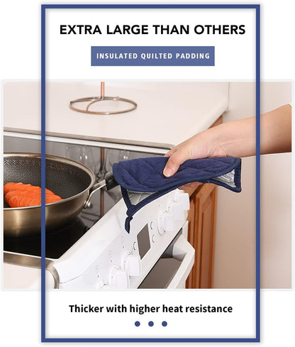 Pot Holders Clearance for Kitchen Heat Resistant Potholder, Hot Pads, Trivet for Cooking and Baking (5, Dark Blue)