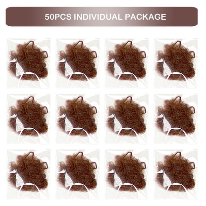 Invisible Hair Nets and U Shaped Hair Pins Set/Hair Bun Shaper Set with 50Pcs Elastic Edge Mesh Hair Nets and 10Pcs Positioning U Shaped Hair Pins for Women Hair Bun(Brown)