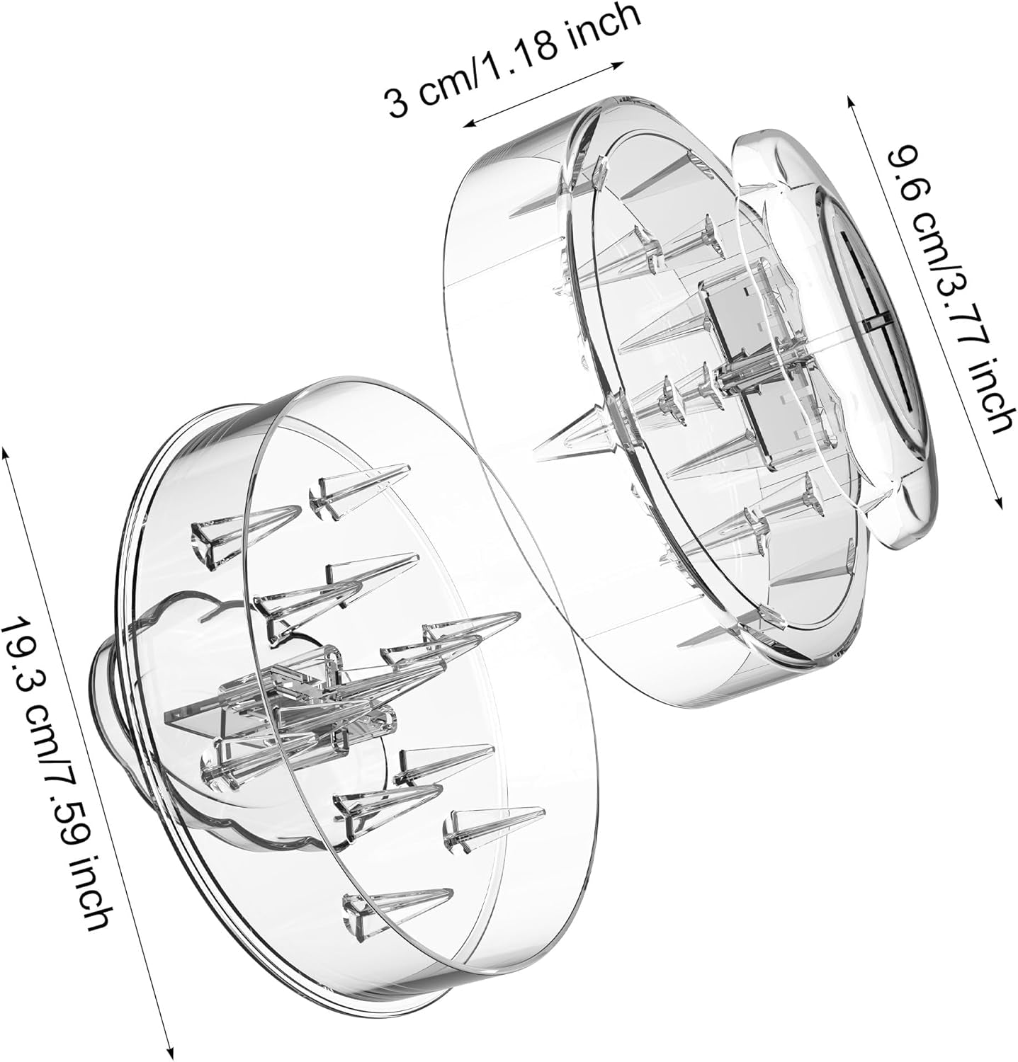 Chicken Shredder Tool Twist, 7.59” Clear Handheld Meat Shredder with Detachable Ergonomic Handle, Small Visible Kitchen Tools for Shred Chicken Pork Beef(2025 New)