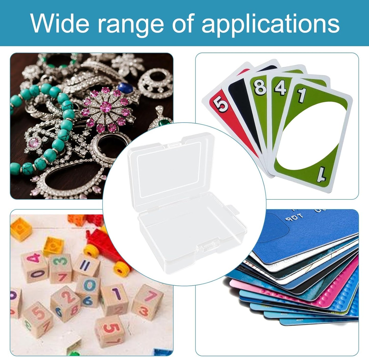 3 PCS Card Storage Box for UNO 112PCS, High Capacity Playing Cards Case （No Cards）