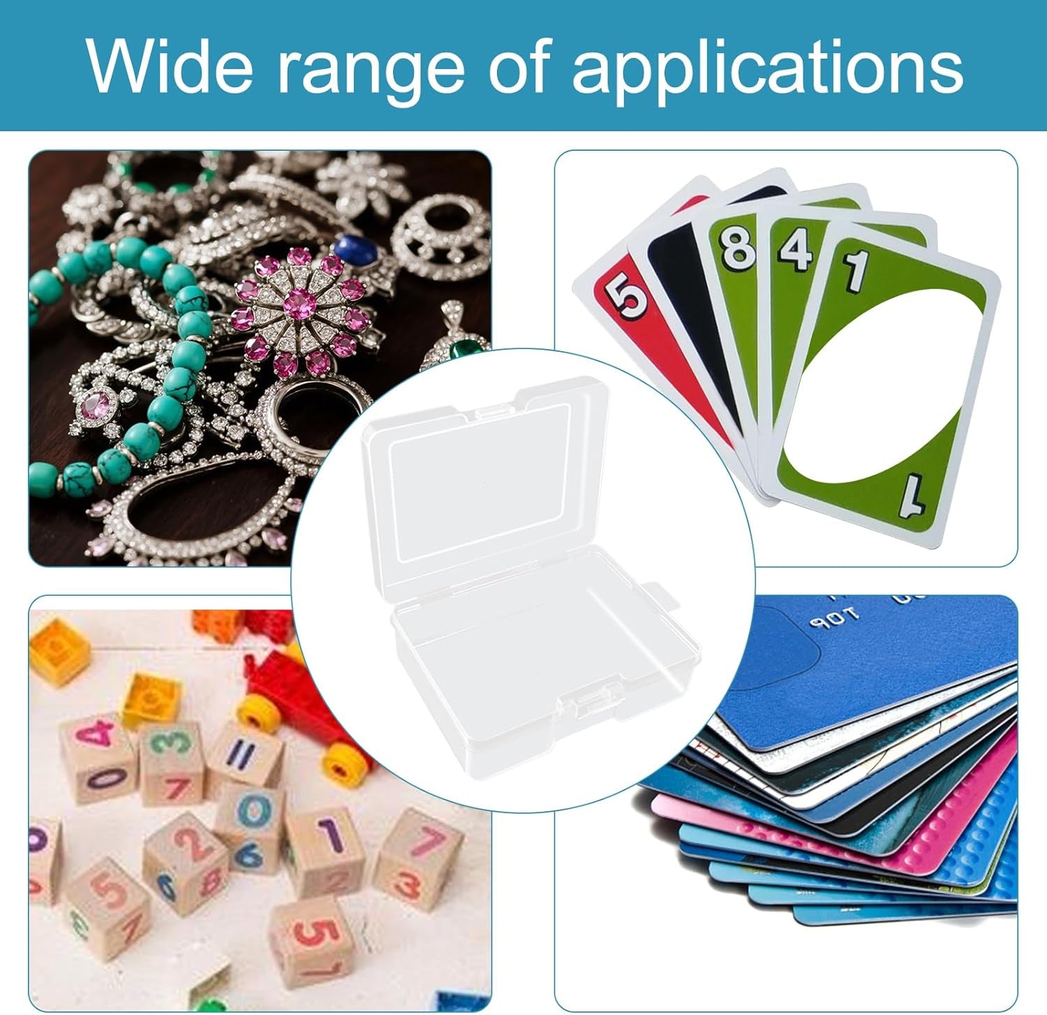 3 PCS Card Storage Box for UNO 112PCS, High Capacity Playing Cards Case （No Cards）