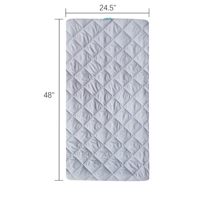 Sheet for Regalo My Cot Portable Toddler Bed, Joovy Travel Cot (Sheet Only, Bed Not Included), Soft Child Travel Cot Padded Cover, Grey