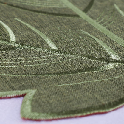 Thanksgiving Leaves Table Runners, Fall Decor for Home, 13 Inch X 36 Inch, Embroidered Harvest Maple Leaf Decoration for Autumn, Farmhouse Centerpieces with Applique Red Green Orange Leaves