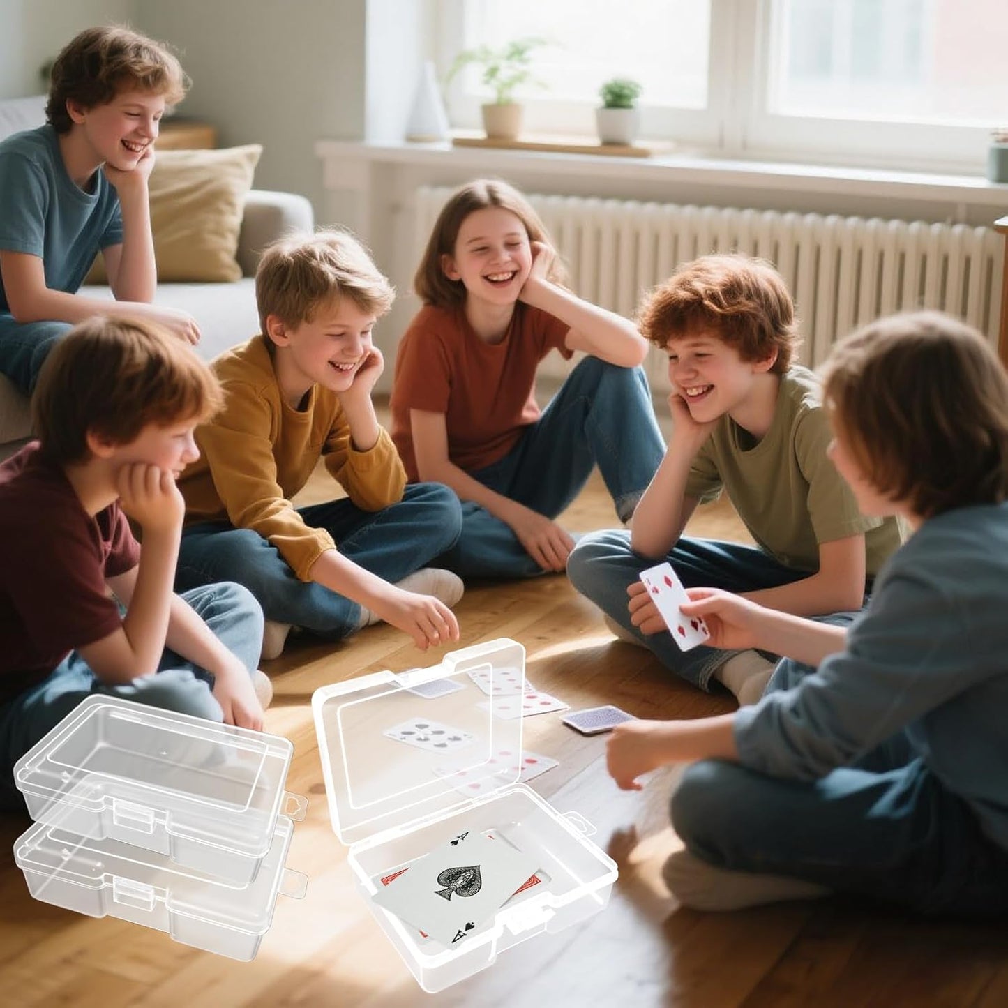 3 PCS Card Storage Box for UNO 112PCS, High Capacity Playing Cards Case （No Cards）