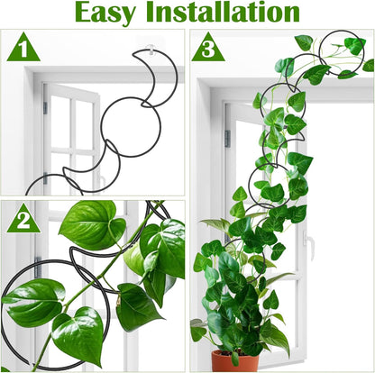18 Pcs Chain Trellis for Climbing Plants Indoor Outdoor,Wall Plant Vine Climbing Support for Potted Plants,Houseplant Accessorie for Climbing Plants Pertains to Monstera,Pothos,Ivy,Wisteria