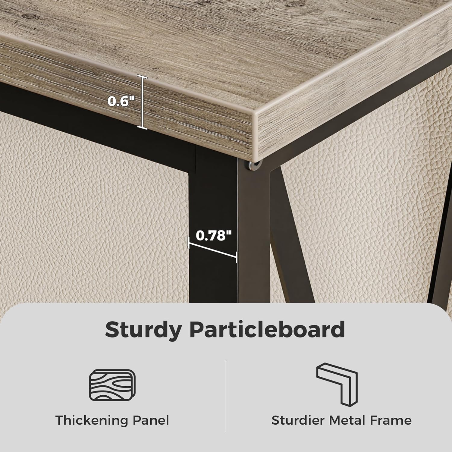 70-Inch Console Table with Integrated Outlets and USB-C Port, Extra Long X-Shaped Design for Entryway and Living Room, Metal Frame with Wooden Top in Grey Oak