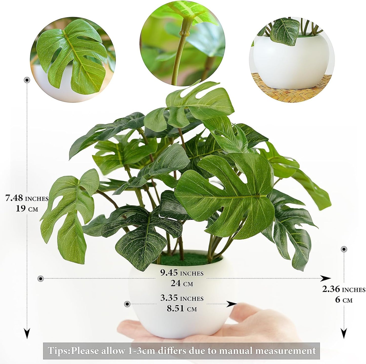 3 PCS Small Fake Plants, Artificial Potted Plants Indoor for Living Room Bedroom Kitchen Bathroom Shelf Windowsill Office Desk Plant Home Decor