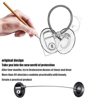 6 Pack Refrigerator Locks with 12 Keys,Child Safety Fridge Lock,Refrigerator Lock Combination,Mini Fridge,File Drawer,Toilet Seat Lock with Strong Adhesive (Black)