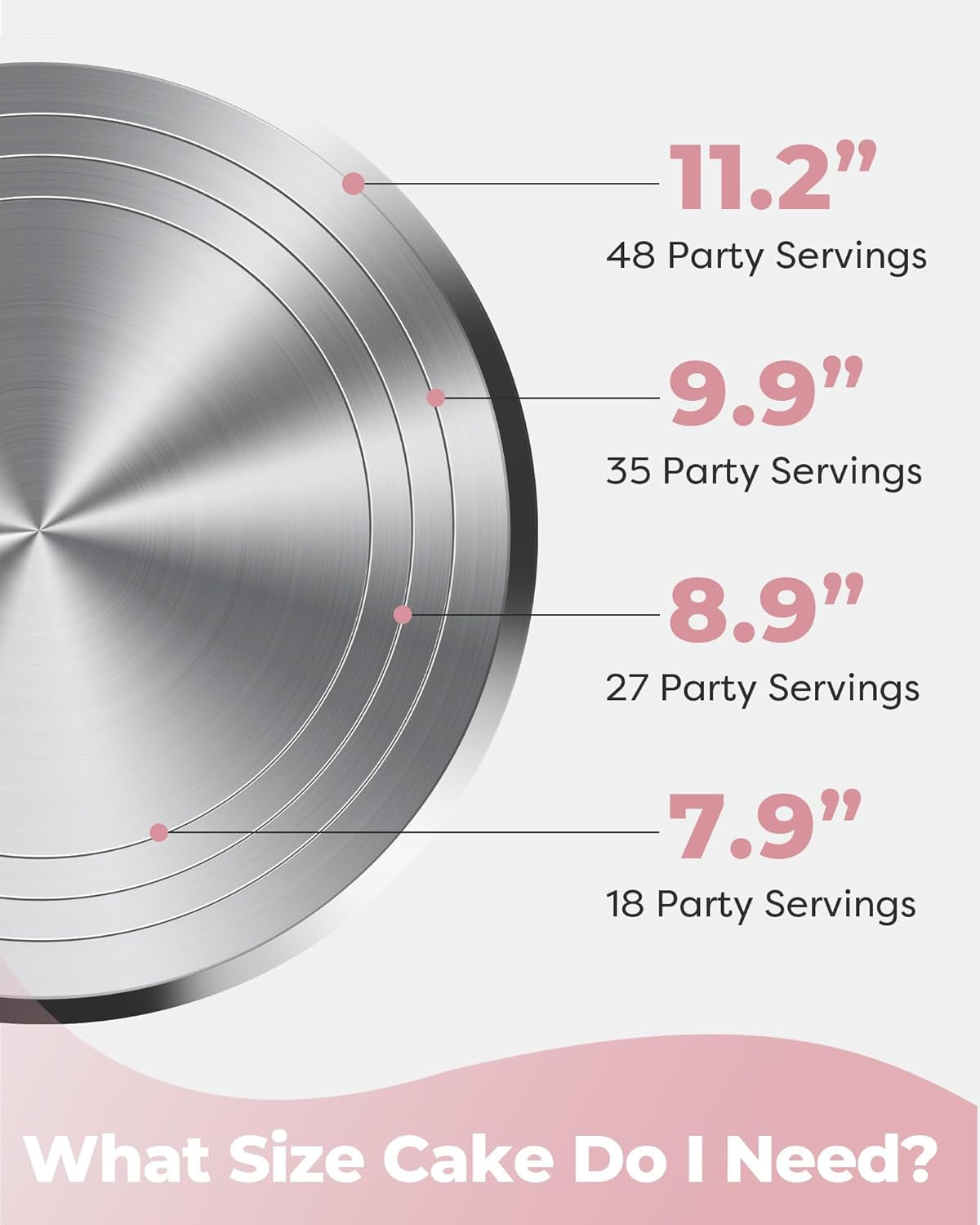 Aluminium Alloy Revolving Cake Stand 12 Inch Rotating Cake Turntable for Cake, Cupcake Decorating Supplies