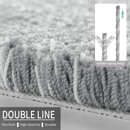 Durable Front Door Mats & Bathroom Rugs Mat, Extra Soft Comfortable Bath Rugs, Non-Slip, Water Absorbent, Thick Bathroom Floor Mats