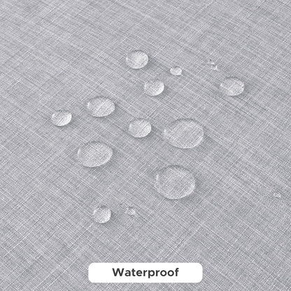 Faux Linen Rectangle Tablecloths: Water and Stain Resistant Farmhouse Style, Washable Burlap Textured Covers for Kitchen and Dining Events (2 Pack, 52x70 Inch, Light Grey)