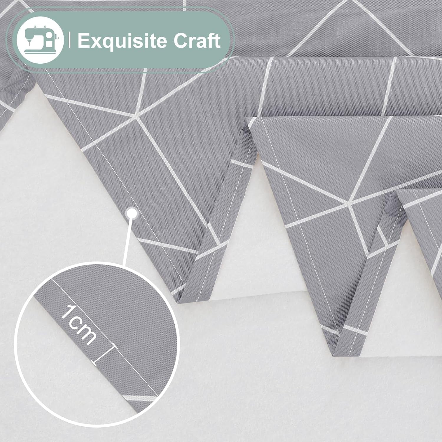 Rectangle Fitted Plastic Table Cloth, Elastic Vinyl Flannel Backed Tablecloth, Waterproof Table Cover Fits 6 Foot Folding Tables for Outdoor Picnic Camping (Light Grey, 30" X 72")