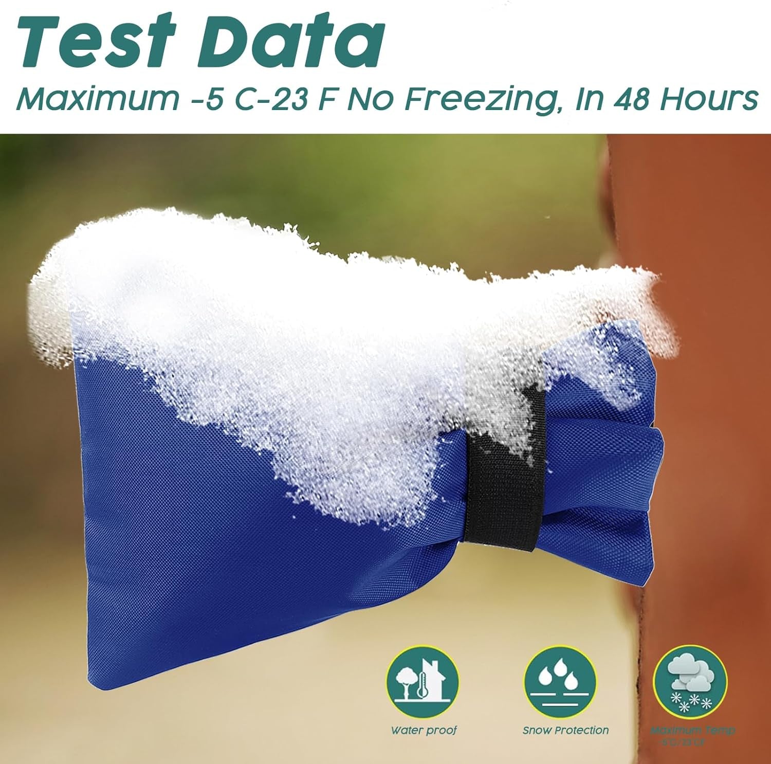 Outdoor Faucet Covers for Winter Freeze Protection - 8 Pack 6" H X 8" W Blue Spigot Covers Winter Insulated, Waterproof Reusable Thickened Hose Bib Socks Protector Insulation for Water Pipes