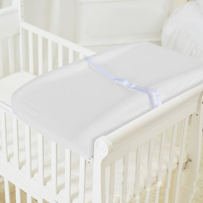Cotton Changing Pad Cover White 2 Pack for Boys Girls, Changing Table Pad Cover Unisex Cradle Sheet Soft and Breathable 16" X 32" for Standard Baby Changing Pads, White