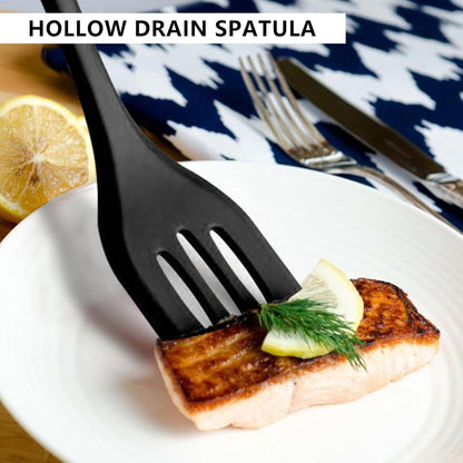 4 Pack Silicone Spatula and Grilling Tongs Kitchen Utensils with Silicone Brush Heat Resistant Bpa-Free Rubber Spatula for Scraping, Baking, Cooking, Mixing-Black