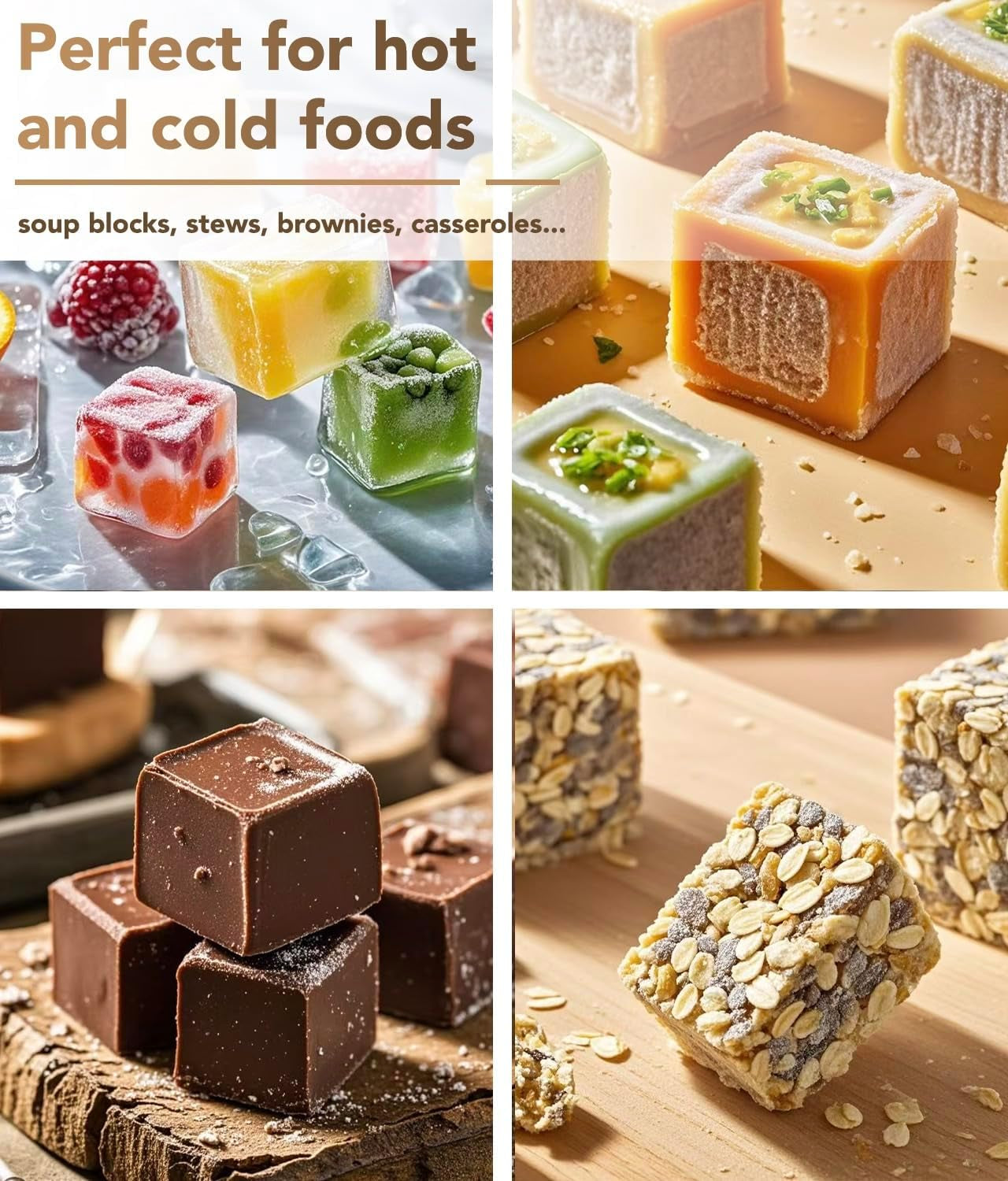 Silicone Ice Cube Trays for Freezer – Large Square Ice Cube Molds, Bpa-Free, Easy-Release Ice Cube Maker for Whiskey, Cocktails & Drinks, Stackable Freezer Ice Molds,Dishwasher Safe(12 Cubes,Black)