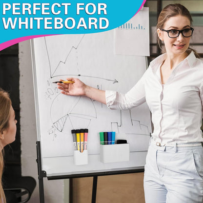 4 Pack Magnetic Pen Holder, Magnetic Marker Holder for Whiteboard, Magnetic Dry Erase Marker Holder, Magnetic Pen Holder for Refrigerator, Magnetic Pencil Holder, Magnet Locker Organizer