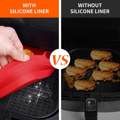 Silicone Air Fryer Liner for Ninja Crispi, 2 Pack Liners Silicone Pot
