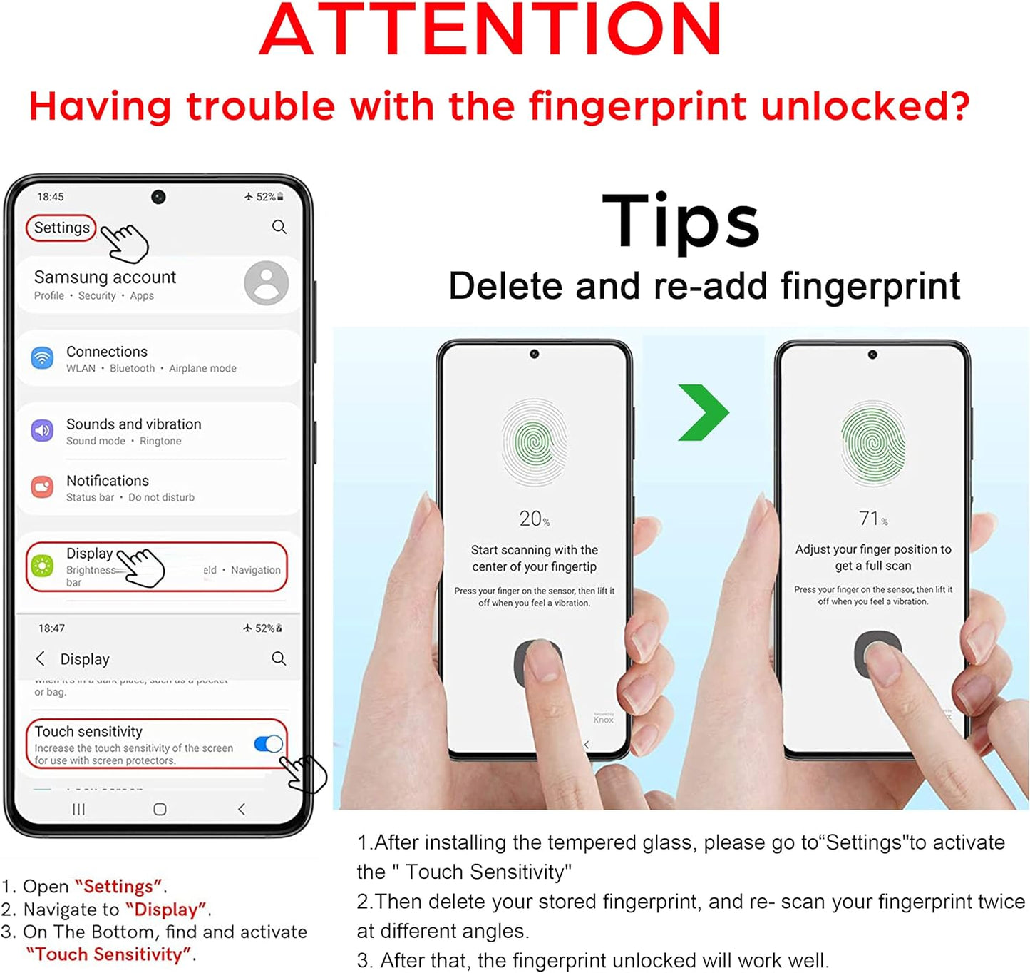 Screen Protector for Galaxy S21 5G [6.2 Inch] 2Pack + 2Pack Camera Lens Tempered Glass Fingerprint Unlock Compatible 0.33Mm Clear Anti-Scratch Case Friendly [Not for Galaxy S21 Plus]