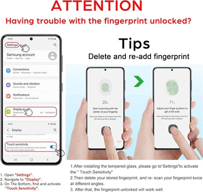 Screen Protector for Galaxy S21 5G [6.2 Inch] 2Pack + 2Pack Camera Lens Tempered Glass Fingerprint Unlock Compatible 0.33Mm Clear Anti-Scratch Case Friendly [Not for Galaxy S21 Plus]