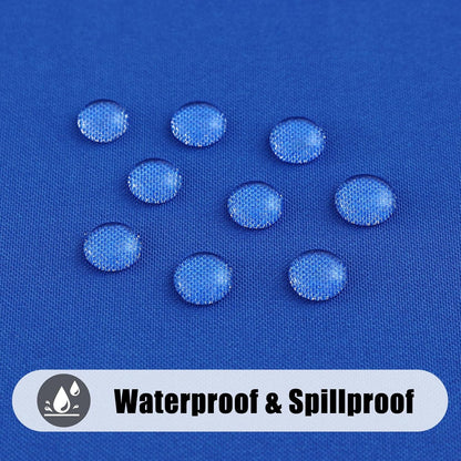 2 Pack Rectangle Picnic Table Cloth, Waterproof Elastic Fitted Tablecloths, Washable Polyester Rectangular Patio Table Cover for Camping, Indoor and Outdoor (Blue, 30"X48")