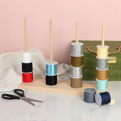 Wooden Ribbon Organizer and Storage Solution for Crafting and Gift Wrapping