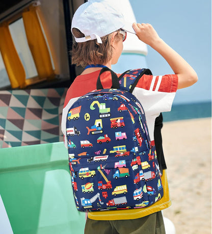 Preschool Backpack Kids School Bookbags for Boys Girls Kindergarten Toddler School Bags (Truck Navy)