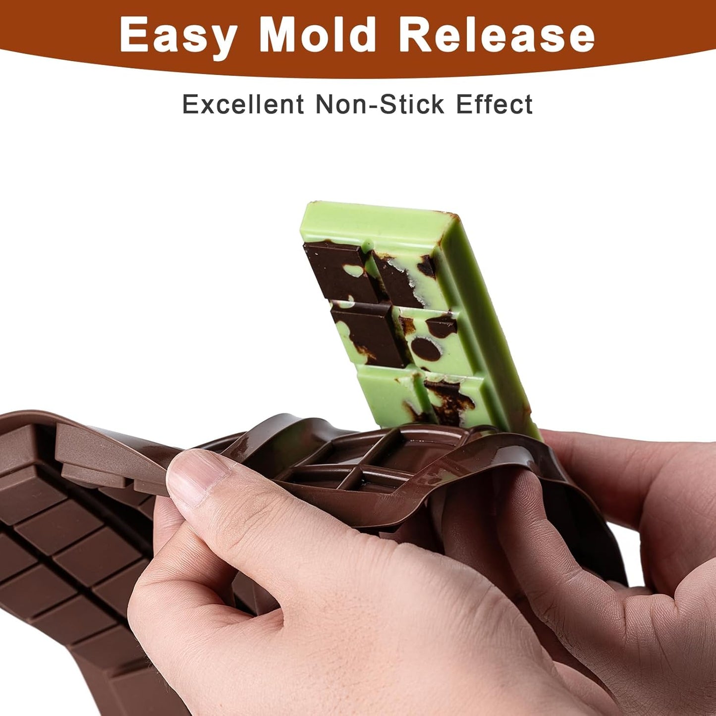 Chocolate Bar Mold,Non-Stick Chocolate Molds, 100% Food Grade Silicone Deep Mold for Dubai Pistachio Rod, Candy, Snacks, Knafeh Pistachio Rod and More(10 Snap)
